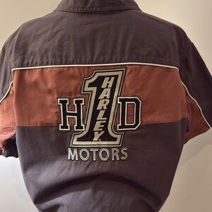 Harley Davidson Motor Cycles garage shop short sleeve 100% cotton shirt